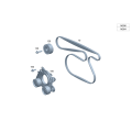 BOSCH V-ribbed Belt MERCEDES-BENZ 2,0 1,5 A0009931300 A0049931296 0009931300