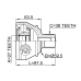 outer cv joint 27x59.5x38