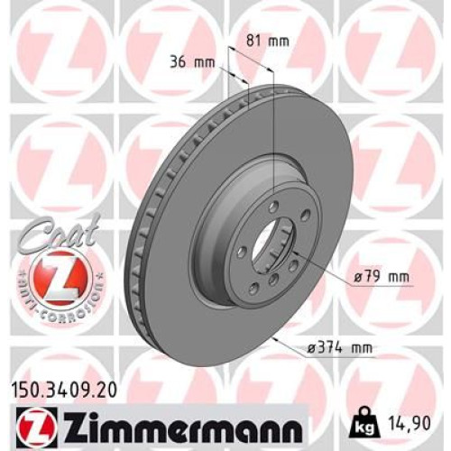 Brake Disc Frt Bmw E65,E66/760I,Il