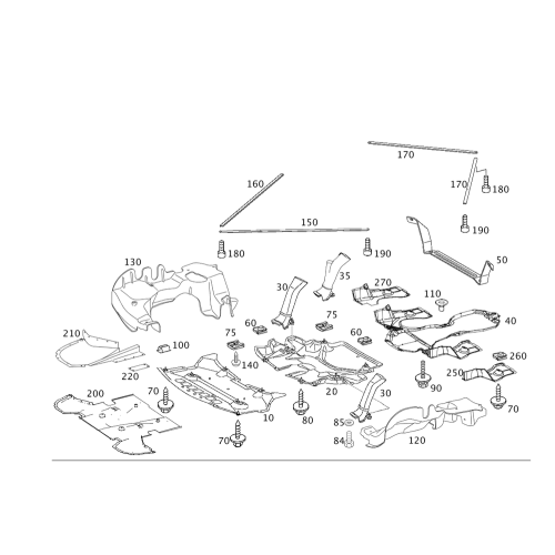 Protective Metal Sheet - Mercedes-Benz 1994-2012 - Part Number 2305240601