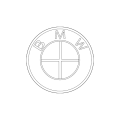 Genuine BMW Emblem Badge 95mm 51147498981