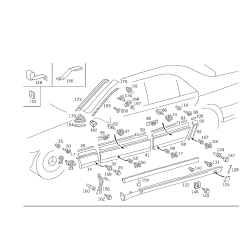 Side Skirt Jack Hole Cover Cap - Mercedes-Benz W140 W220 S-Class
