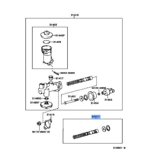Toyota Genuine Engine Overhaul Gasket Kit - Land Cruiser 1990-1997