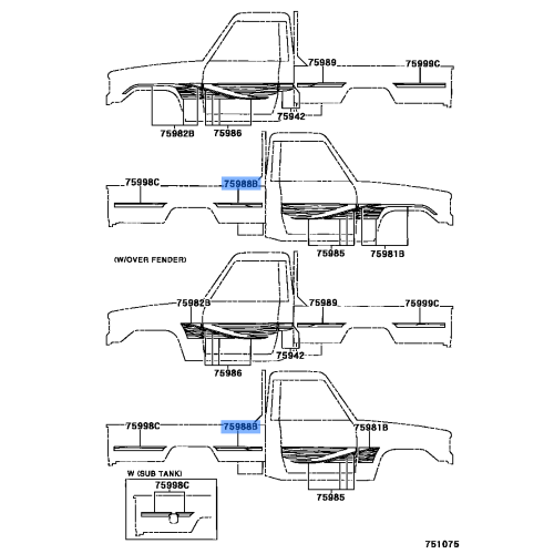 Accent Stripe Rr Deck
