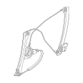 Right Front Power Window Regulator For BMW 650i M6 E63 E64 2006-2010 (Without Motor)