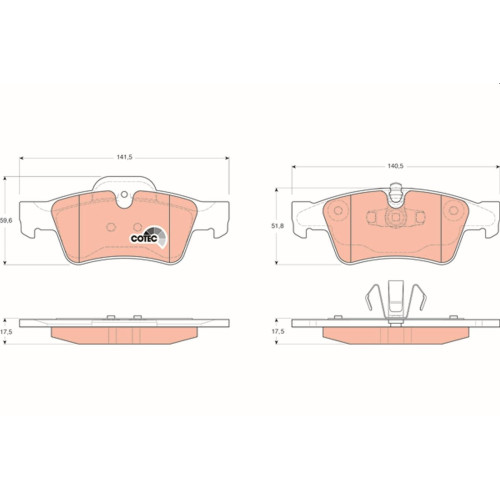Pad Sub Set,Rr Calip