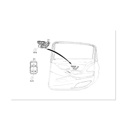 Front Driver Side Power Window Switch - Mercedes-Benz S65 AMG (W222)