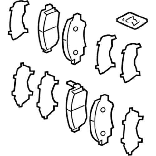 Honda Front Brake Pad Set 45022-T0A-406