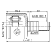 inner cv joint left 34x33x30