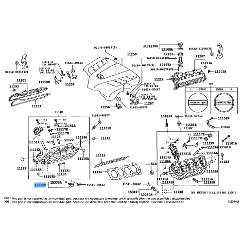 GENUINE TOYOTA 4RUNNER SEQUOIA LEXUS CAM Timing Oil Control Valve 15330-38010