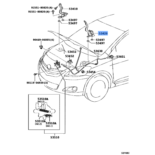 Hinge, Hood Lh