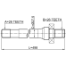 axle half shaft left 26x497x26