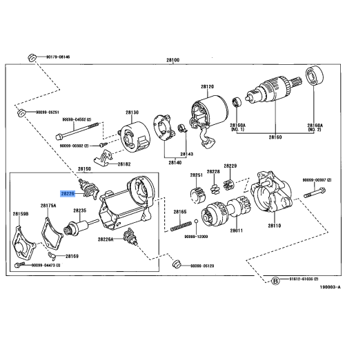 Genuine OEM Toyota Starter Terminal Repair Service Kit 28226-22050