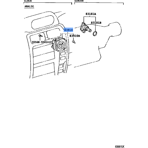 Clock Assembly - Toyota Camry 2007-2011