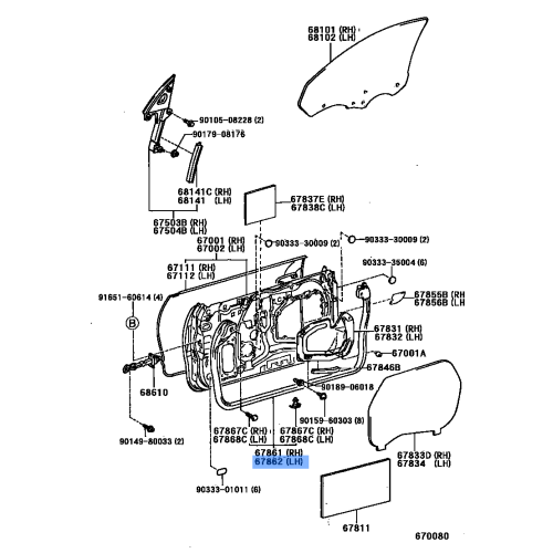 Fr Door Rubber Lh