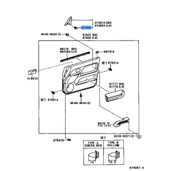 TOYOTA 67771-12050 Genuine Door Trim Retainer