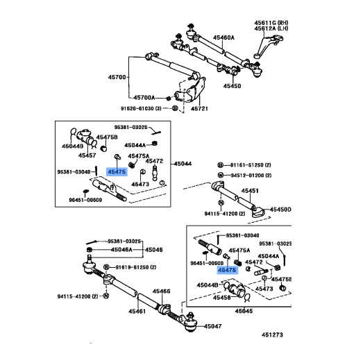 Toyota Steering Link Joint Spring Seat 45475-35010