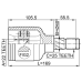 inner cv joint 22x40x25
