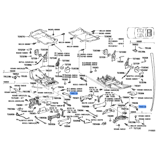 Toyota Grip Sub-Assy, Assist 74611-20030-C0