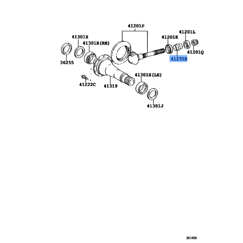Toyota Transfer Pinion Bearing Spacer 41231-48010