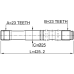 axle half shaft left 23x425x23
