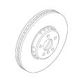 Genuine BMW Front Right Brake Disc Rotor 348x36mm - 34108858706