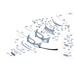 MERCEDES-BENZ E W213 Front License Plate Holder A2138800044