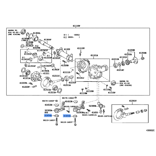 Toyota 4Runner Tacoma Tundra OEM Lower Differential Mount Stopper 41654-26010