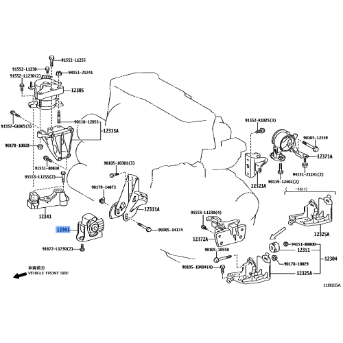 Insulator Engine Mounting Fr