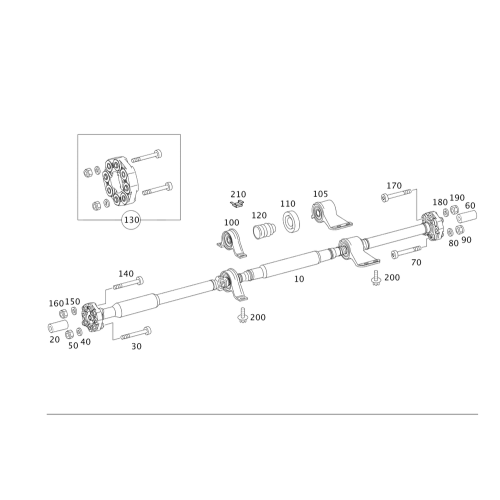 Drive Shaft Support Bearing For Mercedes-Benz W221