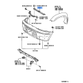 Toyota Bumper Cover Support Rail Grommet 52526-60040