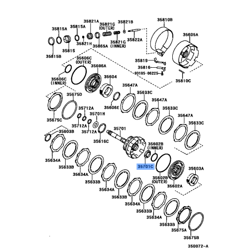OE Race, Thrust Bearing for Front Planetary Flange Rear - Toyota 35789-32040