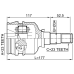 inner cv joint 23x34x23