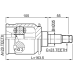 rear inner cv joint 20x35x23