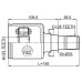 inner cv joint left 33x33x28