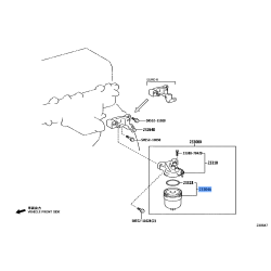 Toyota / Hino Diesel Fuel Filter (Spin-On) 23304-78420 fits: Hino 300, Toyota Coaster