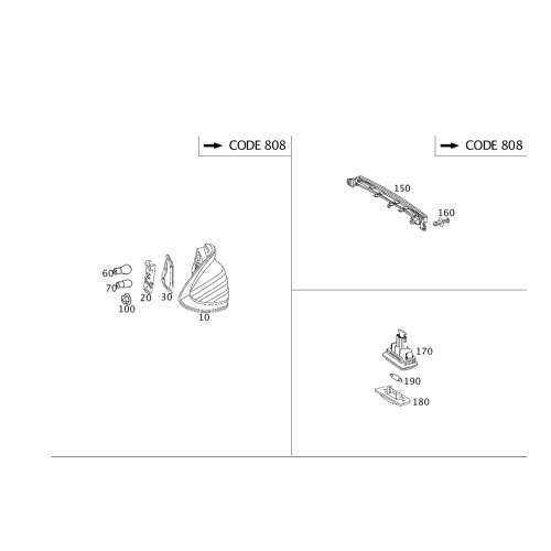 Tail Lamp Db W203/Coupe/Lh