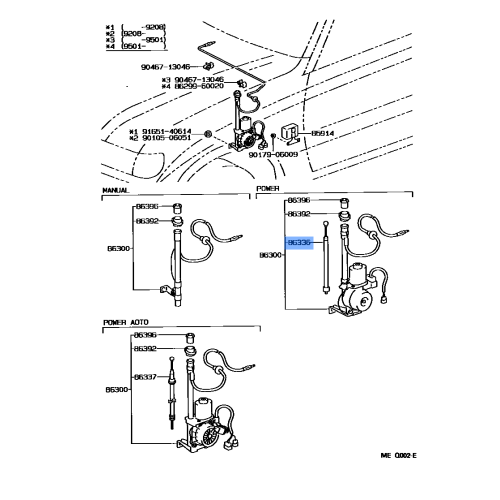 Toyota Land Cruiser FJ80 FZJ80 OEM Antenna Mast 86336-60040