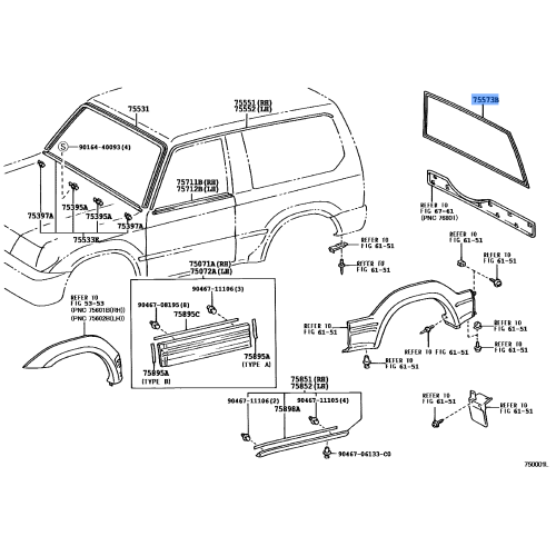 Moulding Rear Window