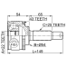 outer cv joint 22x54x25