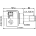 inner cv joint left 30x45x25