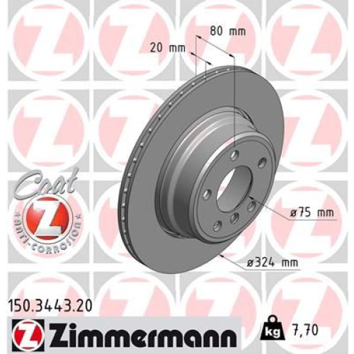 Brake Disc Rear Bmw X5/4.6,4.8