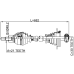 front cv axle shaft left 30x682x21