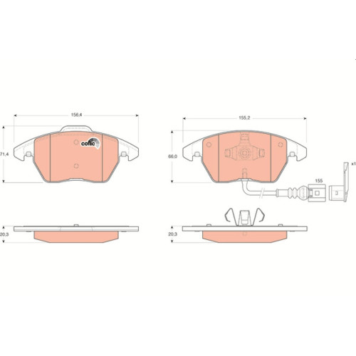 Brake Pad Set-Disc Brake/Vw