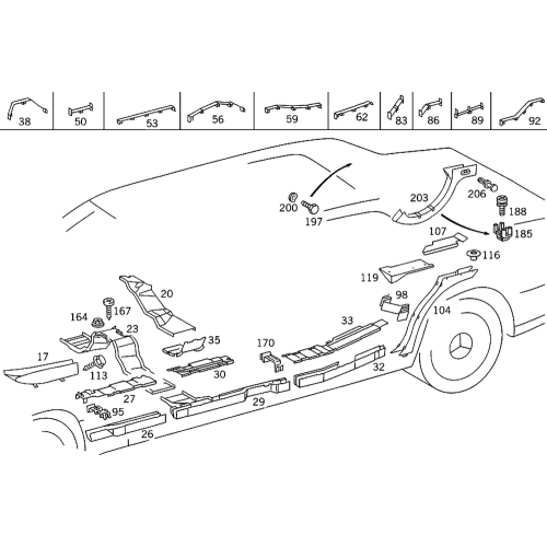 Fuse Box Cap Clip Db W140