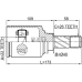 inner cv joint left 22x40x26