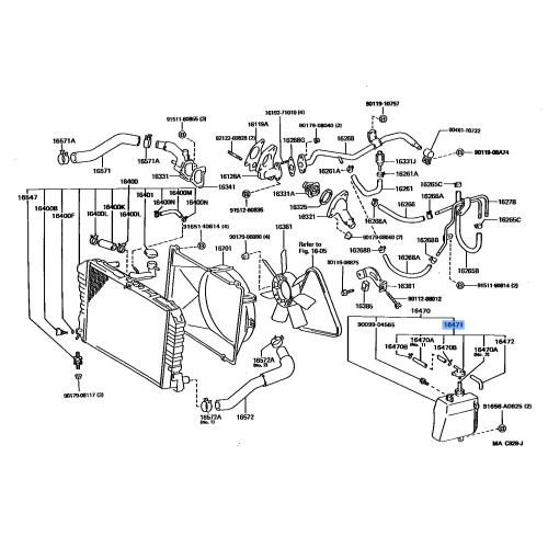 Toyota Cap Sub-Assy, Reserve Tank 16405-75010