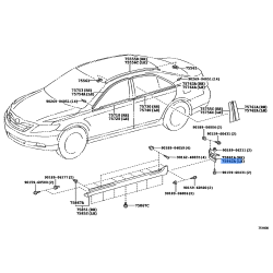 Toyota Rocker Panel Moulding Protector No.2 - (75862-33011)