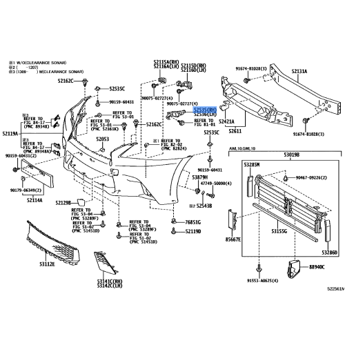 Retainer,Front Bumper Side,Rh