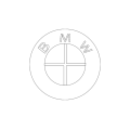BMW 51147157696 Emblem Rear